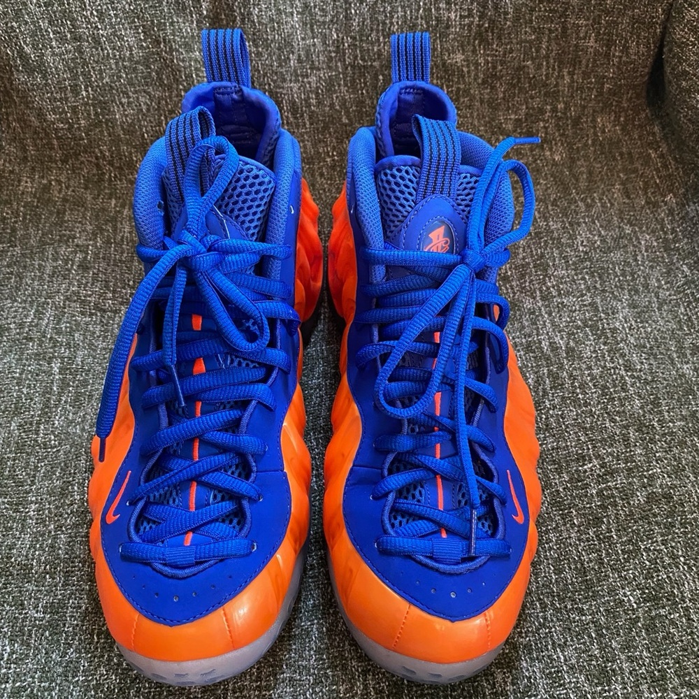 Nike Air Foamposite One Men’s Sneakers Blue and Orange - 10.5 - Picture 3 of 16